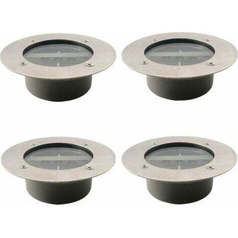 3-LED-Solar-Gartenstrahler, wasserdicht (IP65), Kaltweiß, 4er-Pack (1/5)