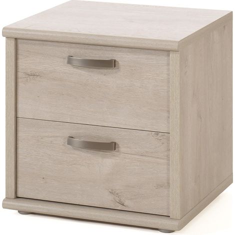 Comodino con due cassetti collezione DANY colore rovere chiaro.
