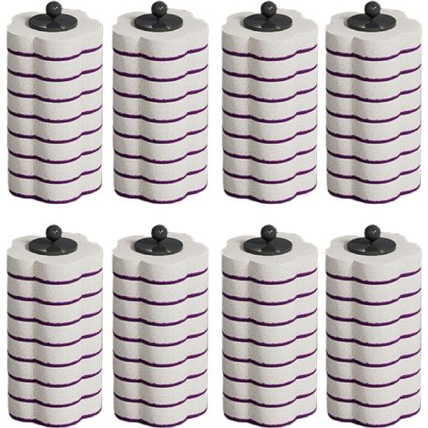 Lot de 8 têtes de brosse WC jetables avec base, parfum lavande, pour salle de bain. (1/5)
