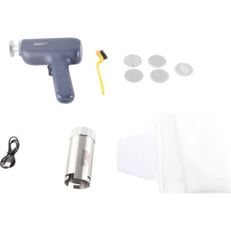 Machine à Pâtes Électrique Sans Fil 40W Automatique, Acier Inoxydable 304, Appareil à Nouilles Bleu Portable (1/5)