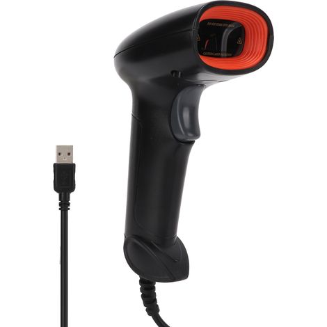 Lecteur de codes-barres portable 1D, lecteur d'images de codes-barres, pistolet de lecture filaire USB pour magasins et supermarchés (1/5)