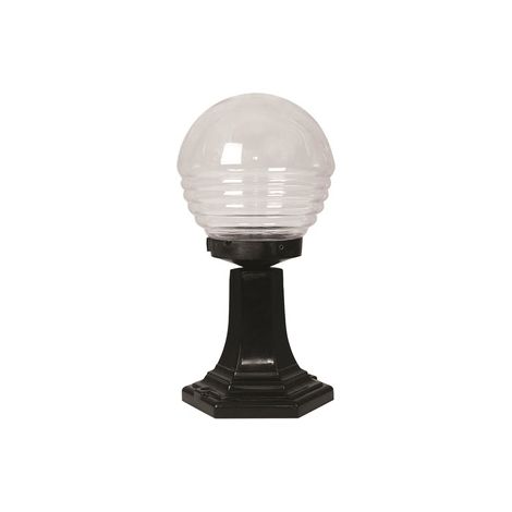 Aplique de suelo recto, pantalla libre, para exterior, abs , negro, 20x20x40, casquillo E 27 Max 60 W