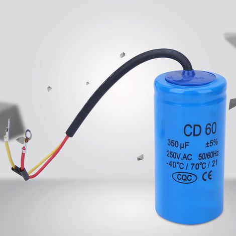 CD60 350µF 250V Wechselstrom-Anlaufkondensator 350µF Betriebskondensator (1/5)