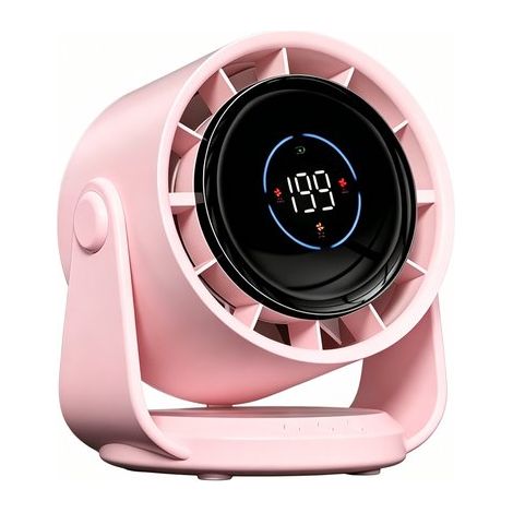 Ventilatore portatile - Ventilatore da tavolo - Ventilatore con velocità regolabile - Comodo ventilatore con display digitale - Ventilatore da ufficio USB - Ventilatore per interni - 199 livelli di ve (1/5)