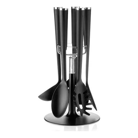 Set aus 5 antihaftbeschichteten Schöpflöffeln mit Basis (1/5)