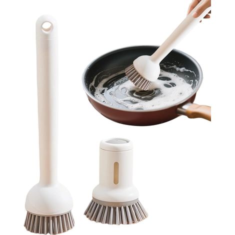Brosse à Casserole Outil de Nettoyage Multi-à tête rotative  Brosse à récurer les casseroles de cuisine Idéal pour évier, bols, poêle, plan de travail et pour mère, grand-mère, les , la (1/5)