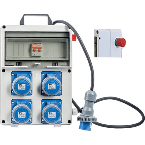 QUADRO ELETTRICO 'PL 220/4' potenza max.3 kw + pulsante emerg.  - VB