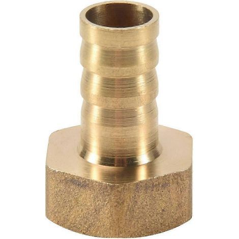 Raccord droit en laiton doré, embout cannelé 10 mm, filetage femelle NPT 1/2", connecteur droit (1/5)