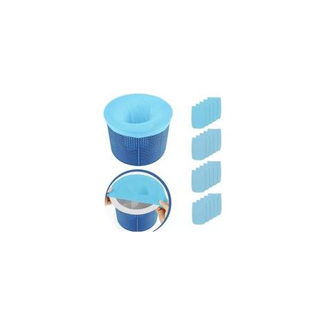 Chaussettes de Skimmer de Piscine, 20 Pièces Pool Skimmer Socks, Chaussette Filtre Piscine, Skimmer Réutilisable et Super élastique pour Panier de Skimmer, de Pompe, Piscine, Spa (1/5)