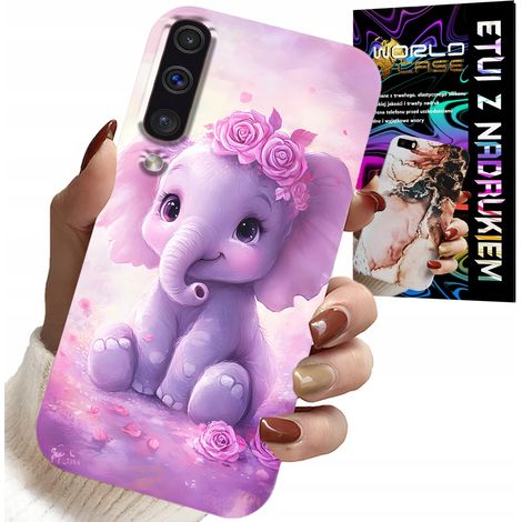 Coque pour Samsung A50 / A30S - Éléphant mignon sur fond rose + film protecteur (1/5)