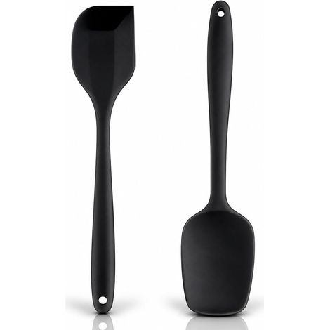 2PCS Spatule à Cuillère en Silicone, 315℃ Résistante à la Chaleur, Ustensiles Flexibles Antiadhésifs Pour Cuisine, Pâtisserie, Cuisson, Mélange, Raclage Et Préparation Des Desserts (1/5)