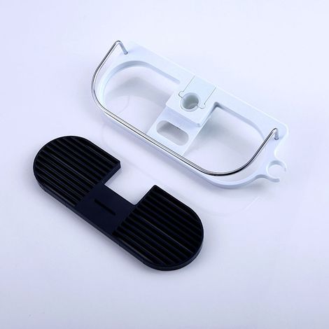 Un porte-barres de douche sans perçage - support de rangement pour salle de bain, adapté au shampoing, etc., convient aux barres de douche de 19 mm à 25 mm.