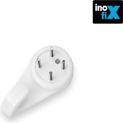 Kleiderbügel für Bilderrahmen. Weiß (Blister 6 Stück) Inofix