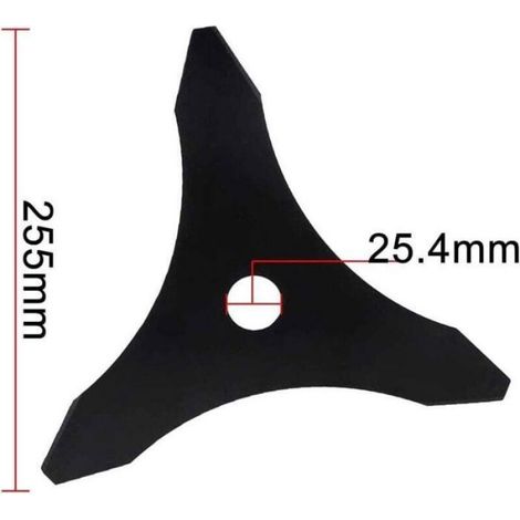 Lame de débroussailleuse universelle 3 dents pour Fresh Green sous croissance et tonte pour Stihl, Husqvarna, Mitox, Echo, Kawas (1/4)