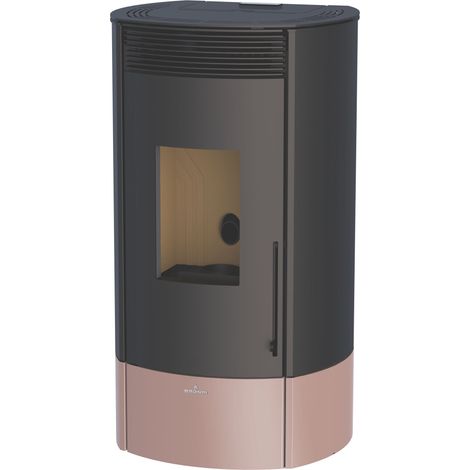 BRONPI - Estufa de Pellet Color Nude con Wifi Incluido De Serie Modelo MILA-NU de 11 kW