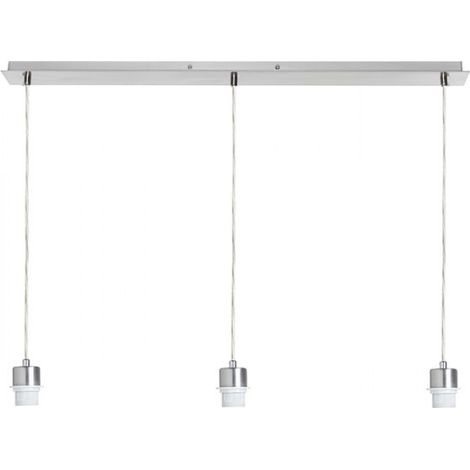Lampadario MORE 80 base a sospensione da soffitto  cromo 230V E27 3x42W