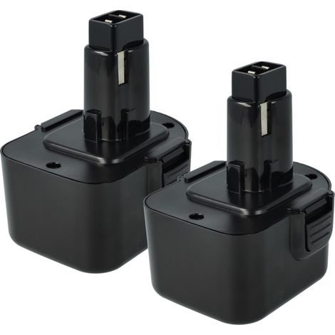 vhbw 2x Batterie remplacement pour Black & Decker A9275 England SL1 3YD, A9252 England SL1 3YD pour outil électrique (3000 mAh, NiMH, 12 V)