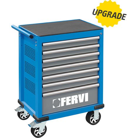 Schubladenwagen mit 142 Werkstattwerkzeugen Fervi c960/am01 (1/4)
