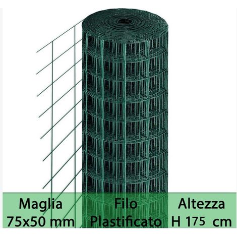 RETE RECINZIONI METALLICA PLASTIFICATA ELETTROSALDATA 75x50 h175cm 25mt (1/2)