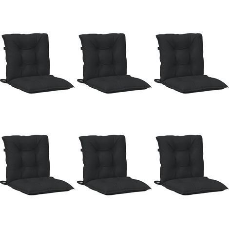 Maison Exclusive - Set di Cuscini per Sedia Bassa 6 pcs Melange Nero