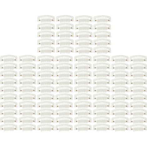 100pinces clips à cheveux 9 dents blancs 32mm pour extensions, pinces perruques DIY multifonctions (1/5)