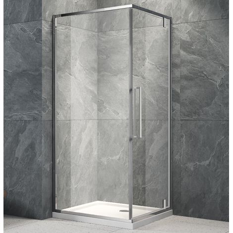 Box Doccia Moderno 90x70 cm trasparente con Porta Battente Basculante Lux (1/2)