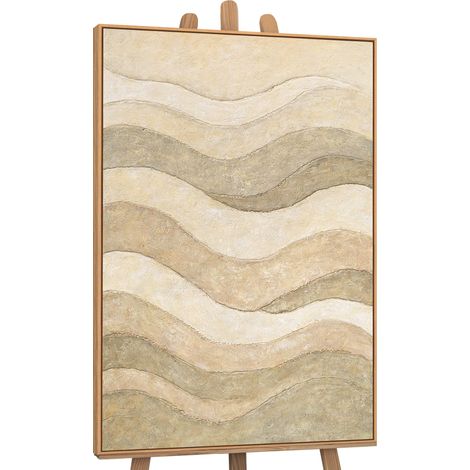 Gemälde Schatten und Sand Rahmen Eichefarben 120x80 cm (1/5)