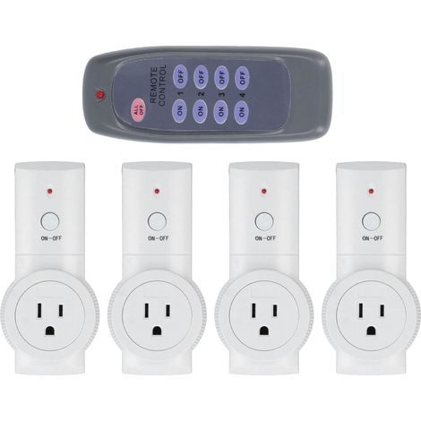 Prise électrique intelligente sans fil 120V US, télécommande pour économie d'énergie, boîtier ABS, prise de courant à distance. (1/5)