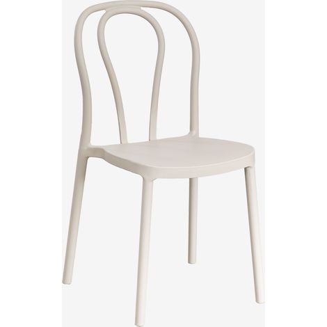 SKLUM 2er-Set stapelbare Gartenstühle aus Polypropylen Mizzi Beige Tapioca                                  
