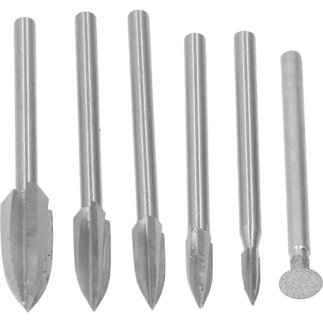 Ensemble de couteaux à triple tranchant de 3,0 mm pour la sculpture sur bois (5 couteaux à triple tranchant + 1 tête de meulage + mandrin) (1/5)
