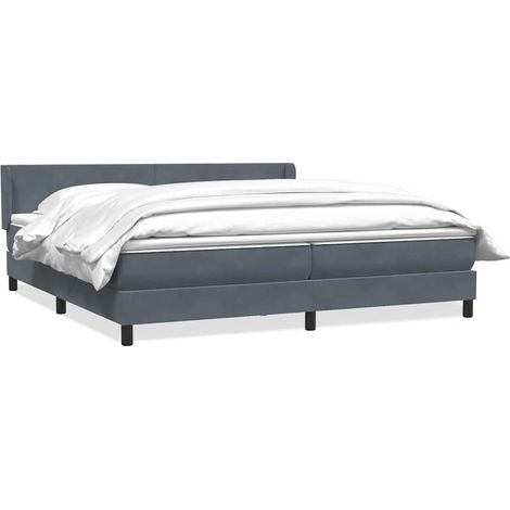 Maison Exclusive - Boxspringbett mit Matratze Dunkelgrau 180x210