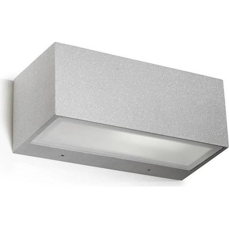 Leds-C4 Nemesis Aluminium - Applique murale extérieure à 1 ampoule grise IP54, E27