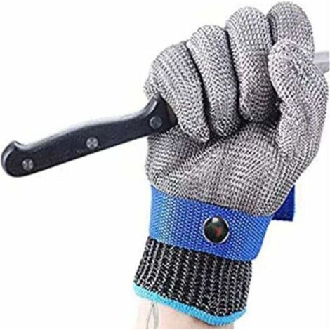 Gants de Protection Contre Les coupures Maille métallique Acier Inoxydable Gants de sécurité Alimentaire résistants aux coupures Gants de Boucher Gants coupés en Acier pour Cuisine (1/5)
