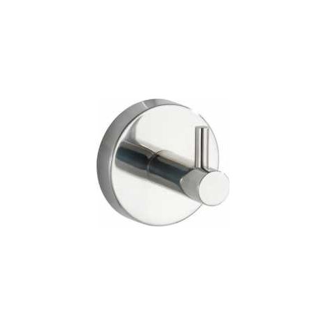 WENKO Gancio da Muro Portasciugamani Uno Bosio Shine, Appendiabiti da Muro, Acciaio Inox, Ø 5,5x5,5 cm, Lucido (1/5)