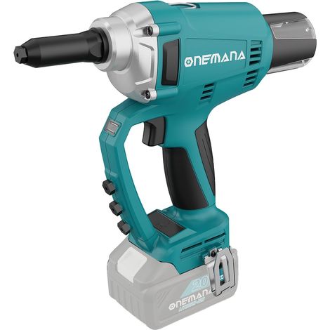 Cordless Rivet Gun, Brushless Automatic Electric Rivet Gun up to 3/16 Inch, Nose-Change Without Tools, Compatible with Battery Pack (Tool Only) (1/5)