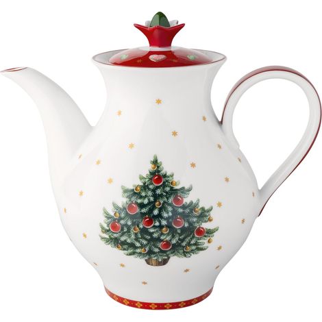cafetiere Multicolore, resistante au Four a Micro-Ondes, deco de Noel, cafetiere de Service, Vaisselle de Noel, Porcelaine (1/5)