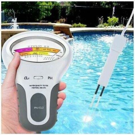 [NEVER USED] Swimming pool water tester pH and chlorine content, electronic 13 cm cable, spa chlorine test