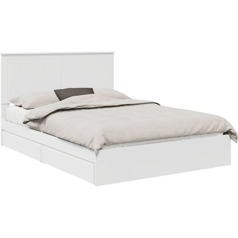 Letto con Contenitore Bianco 140 x 190 cm Legno multistrato vidaXL
