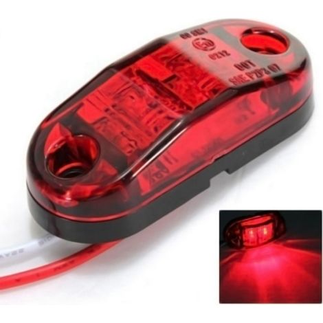 1 pièce 24 V Feu de gabarit/feu de position LED rouge – Pour bus, camions et remorques