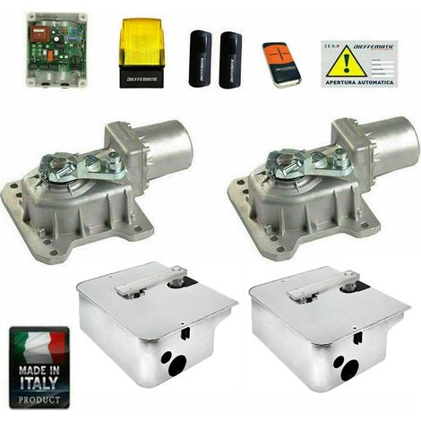 Kit Cromo 24v Automazione Motore Cancello Battente Interrato + Casse Inox