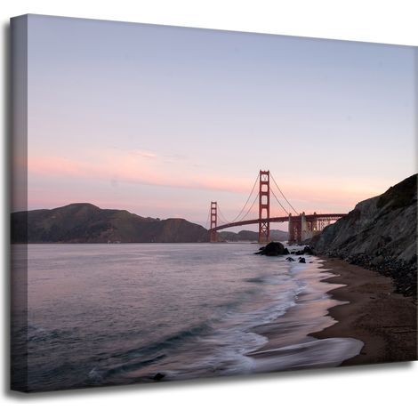 Golden Gate Architektur-Leinwanddruck 50x40 cm