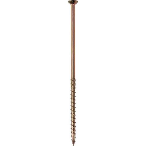 Vis Charpente - Tête Fraisée Ø5 mm Longueur 150 mm Emprunte T25 Acier Zingué Bichromaté - Boîte de 100 (1/4)