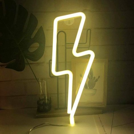 Luminaire Néon Étoile - Lumière LED à Pile et USB - Décoration Murale pour Chambre Enfant, Salon, Fête de Noël ou Mariage - 1 Pièce (1/5)