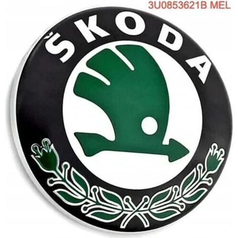 Emblème de voiture (2 pièces) pour modèles Skoda (90 mm x 80 mm). capot et coffre. couleur B