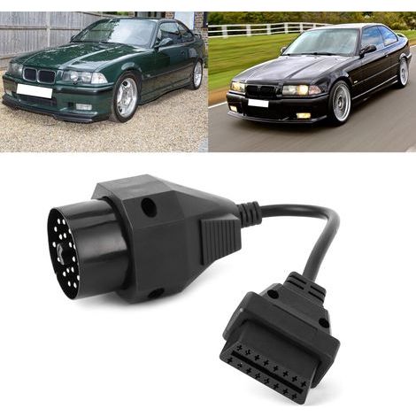 Compatible avec le câble adaptateur OBD2, 16 broches femelle vers 20 broches, convient pour E36, E39, X5, Z3, noir. (1/5)