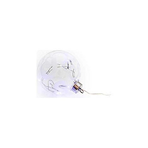 Sfera di Natale in cristallo led con luci blu (1/2)