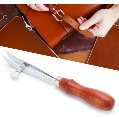 Handgefertigte Lederwaren, pflanzlich gegerbtes Leder, Kantennähmaschine, Lederwerkzeuge, Abstandsrad, Kantenpresse, gleichmäßiger Abstandsmarkierer (1/5)