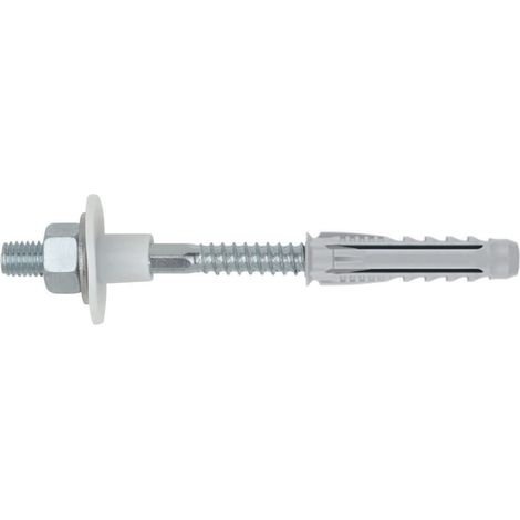 Lot de 1 support de fixation pour lavabo avec écrou revêtu de fer galvanisé, M8 x 100 mm (1/2)