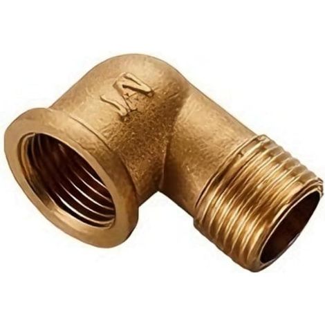 Brass Elbow 90° G1/2" IG/AG Pipe Angle Elbow DN 15 Quick Connection Waterproof for Water Treatment, Petrochemical, Ing (1/5)