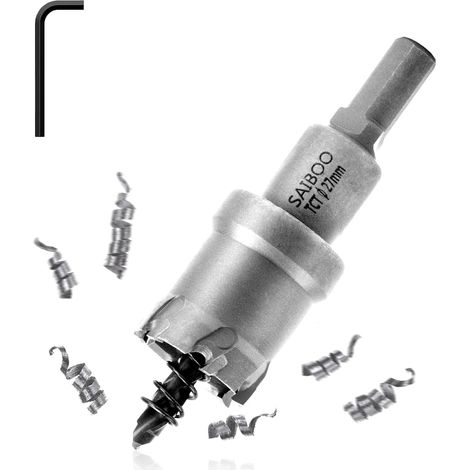 27mm Foret de Scie Cloche en Métal, Coupeur de Trou de Dents en Carbure de Tungstène avec Foret Pilote pour L'acier Inoxydable, Le Métal, au Fer, à L'aluminium et au Laiton (1/5)